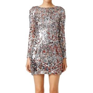 Badgley Mischka by Mark & James Pixie Sequin Mini Dress Sz Large